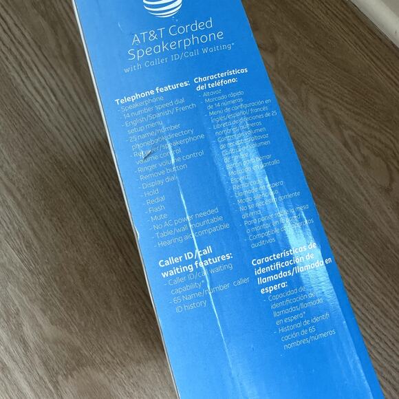 NIB AT&T Corded Speakerphone with Caller ID/Call Waiting open box white - Picture 3 of 3